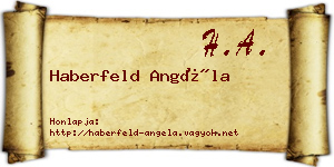 Haberfeld Angéla névjegykártya